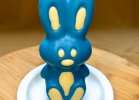 Chocolade konijn blauw